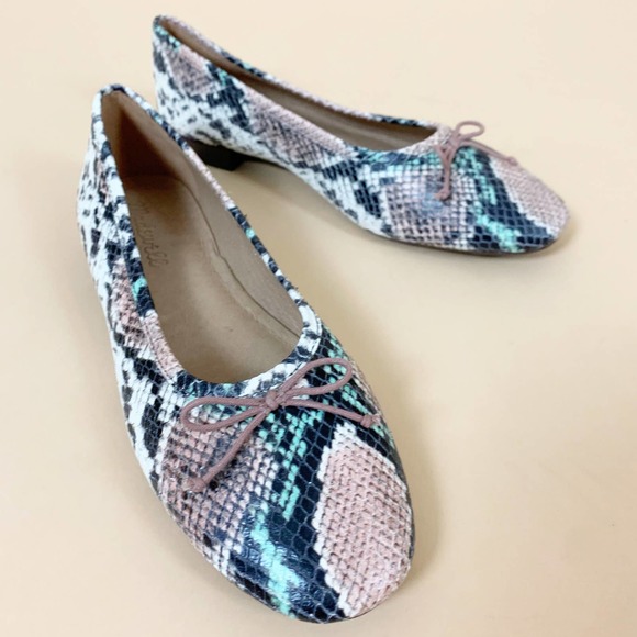 Madewell Women's The Adelle Ballet Flat in Snake Embossed Leather Size 6.5 - Picture 3 of 7